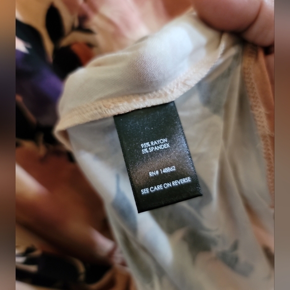 NWT Torrid Mini Super Soft Trapeze Dress 6 6X Floral Peach Pockets Stretch Knit - Picture 9 of 9